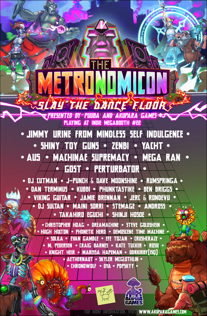 The Metronomicon Slay the Dance Floor Artists Festival Poster